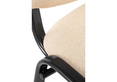 Chaise visiteur Ken tissu crème