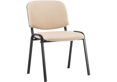 Chaise visiteur Ken tissu crème