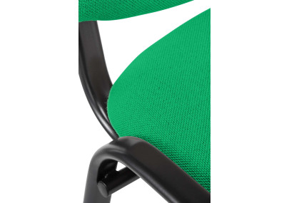 Chaise visiteur Ken en tissu vert