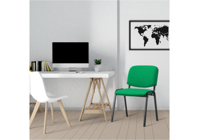 Chaise visiteur Ken en tissu vert