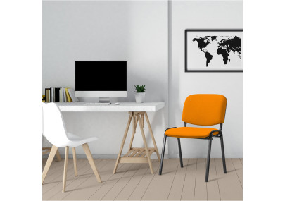 Chaise visiteur Ken en tissu orange