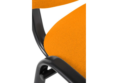 Chaise visiteur Ken en tissu orange