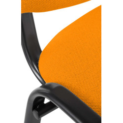 Chaise visiteur Ken en tissu orange