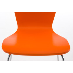 Lot de 2 chaises visiteurs Aaron orange