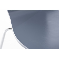 Lot de 2 chaises visiteurs Aaron grises