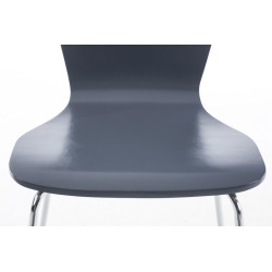 Lot de 2 chaises visiteurs Aaron grises