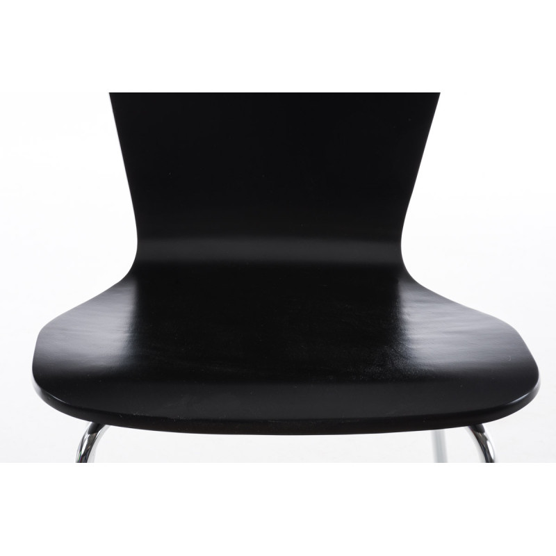 Lot de 2 chaises visiteurs Aaron en noir