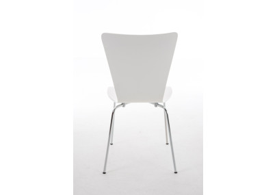 Lot de 4 chaises visiteurs blanches Aaron