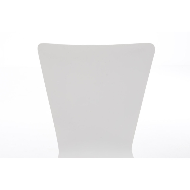 Lot de 4 chaises visiteurs blanches Aaron