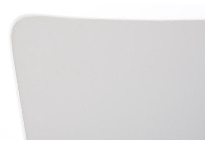 Lot de 4 chaises visiteurs blanches Aaron