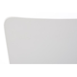 Lot de 4 chaises visiteurs blanches Aaron