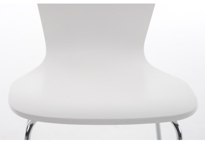 Lot de 4 chaises visiteurs blanches Aaron
