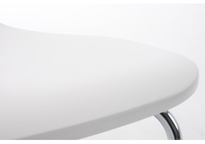 Lot de 4 chaises visiteurs blanches Aaron