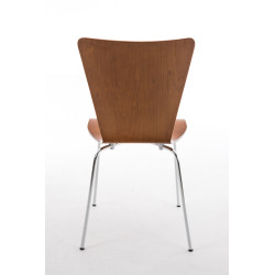 Ensemble de 4 chaises visiteurs Aaron marron