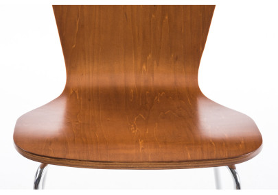 Ensemble de 4 chaises visiteurs Aaron marron