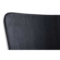 Lot de 4 chaises visiteurs Aaron en noir