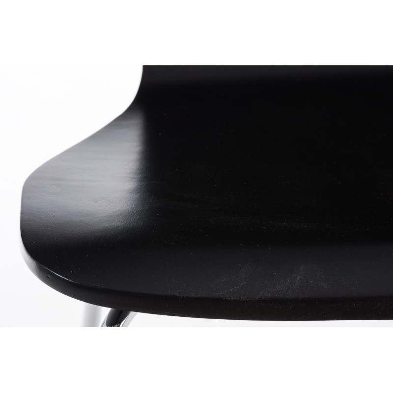 Lot de 4 chaises visiteurs Aaron en noir