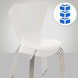 Lot de 2 chaises visiteurs Calisto blanc