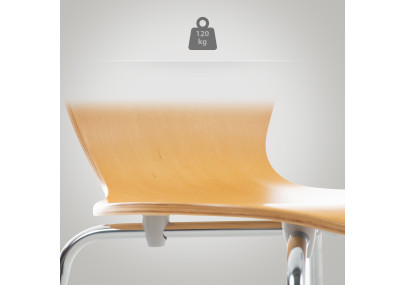 Lot de 2 chaises visiteurs Calisto natura