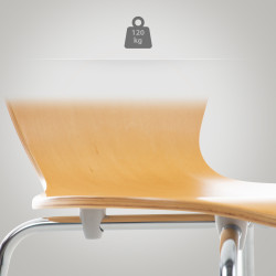 Lot de 2 chaises visiteurs Calisto natura