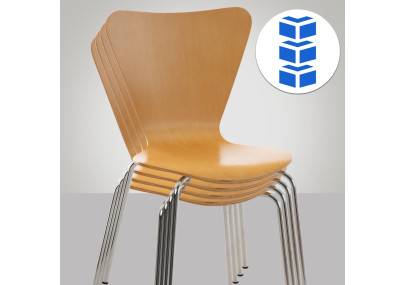 Lot de 2 chaises visiteurs Calisto natura