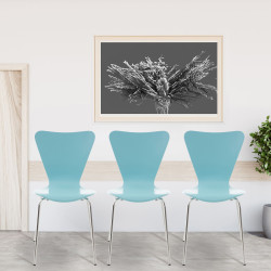 Lot de 2 chaises visiteurs Calisto bleu clair