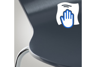 Lot de 2 chaises visiteurs Calisto gris