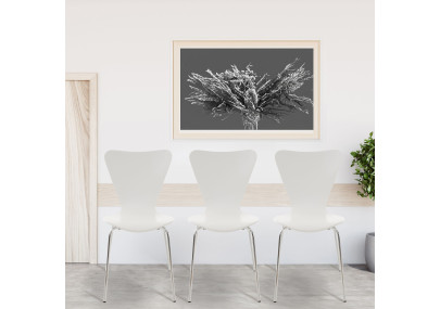 Lot de 4 chaises visiteurs Calisto en blanc