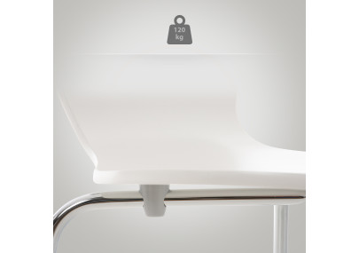 Lot de 4 chaises visiteurs Calisto en blanc