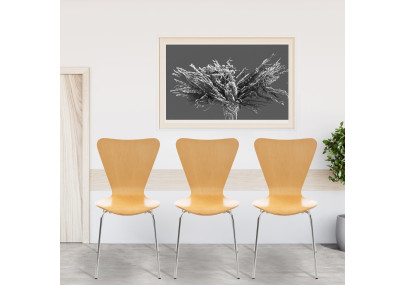 Lot de 4 chaises visiteurs Calisto natura