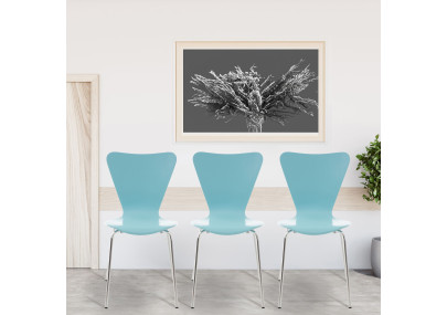 Lot de 4 chaises visiteurs Calisto bleu clair