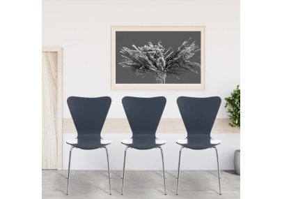 Lot de 4 chaises visiteurs Calisto gris