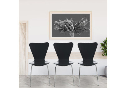 Lot de 4 chaises visiteurs Calisto noir