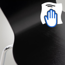 Lot de 4 chaises visiteurs Calisto noir