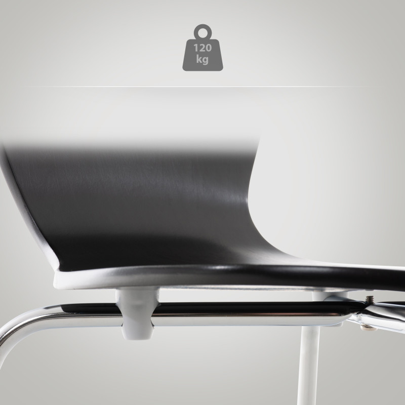 Lot de 4 chaises visiteurs Calisto noir