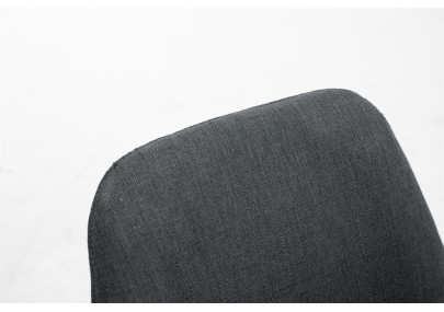 Chaise visiteur Toulouse tissu Natura ronde gris foncé