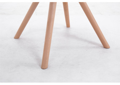 Chaise visiteur Toulouse tissu Natura ronde gris foncé