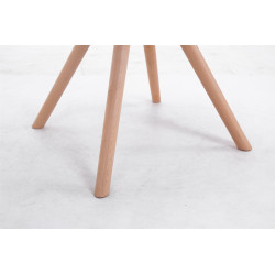 Chaise visiteur Toulouse tissu Natura ronde gris