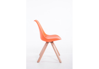 Chaise visiteur Toulouse Natura Square orange