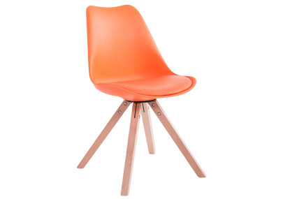 Chaise visiteur Toulouse Natura Square orange