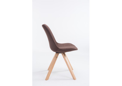 Chaise visiteur Toulouse tissu Natura Square marron