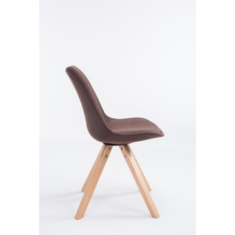 Chaise visiteur Toulouse tissu Natura Square marron