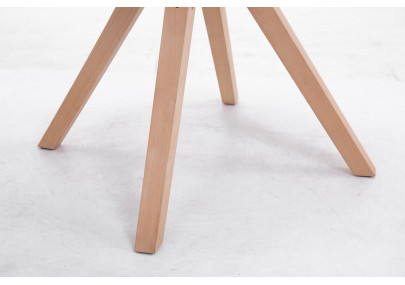 Chaise visiteur Toulouse tissu Natura Square marron