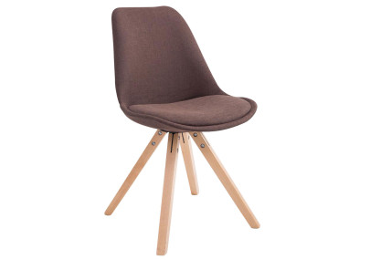Chaise visiteur Toulouse tissu Natura Square marron