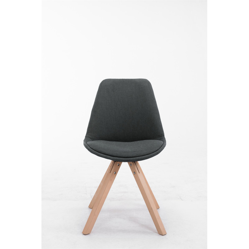 Chaise visiteur Toulouse tissu Natura Square gris foncé