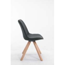 Chaise visiteur Toulouse tissu Natura Square gris foncé