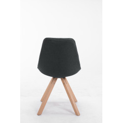 Chaise visiteur Toulouse tissu Natura Square gris foncé