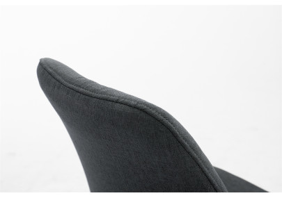 Chaise visiteur Toulouse tissu Natura Square gris foncé