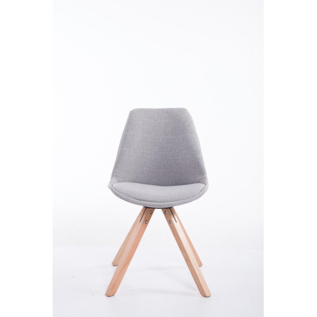 Chaise visiteur Toulouse tissu Natura Square gris
