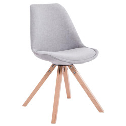 Chaise visiteur Toulouse tissu Natura Square gris